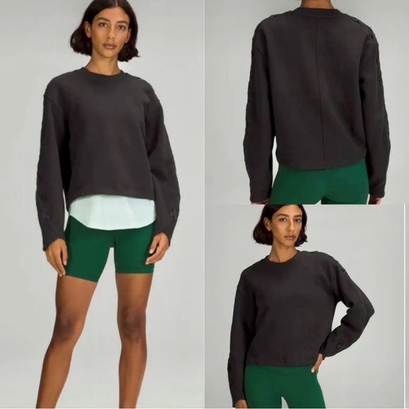 lululemon athletica Tops - lulemon sweatshirt braided sleeve EUC